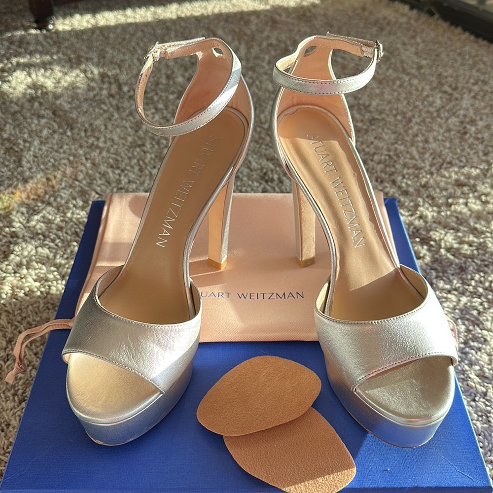 Stuart Weitzman Silver Platforms - image 2